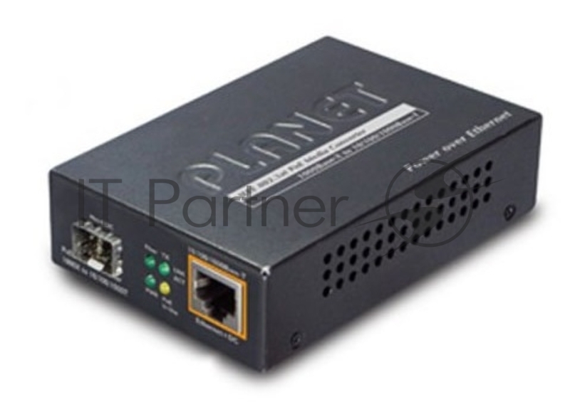 GTP-805A Медиаконвертер IEEE802.3af/at PoE 10/100/1000Base-T to MiniGbIC (SFP) Converter