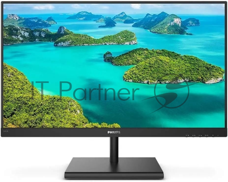 Монитор 23.8" Philips 245E1S IPS 2560x1440, 75 Гц, 4 мс, 16:9, 250 кд/м2, 1xHDMI, 1xDP, 1xVGA, 1x3.5 мм, черный