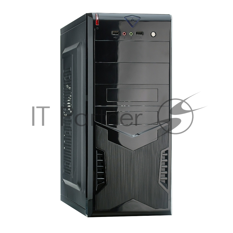 Компьютерный корпус ExeGate EX280389RUS Miditower ExeGate CP-604 Black, ATX, (CP500W, 80мм), 2хUSB, Audio