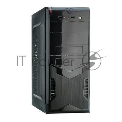 Компьютерный корпус ExeGate EX280389RUS Miditower ExeGate CP-604 Black, ATX, (CP500W, 80мм), 2хUSB, Audio