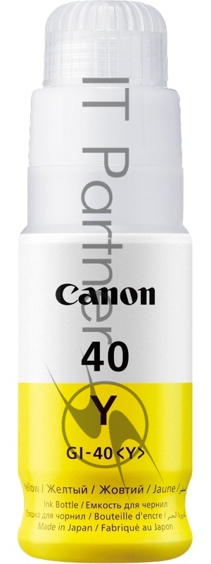 Контейнер с чернилами Canon GI-40 Y желтый (7700 стр.) для СНПЧ Pixma G5040/G6040