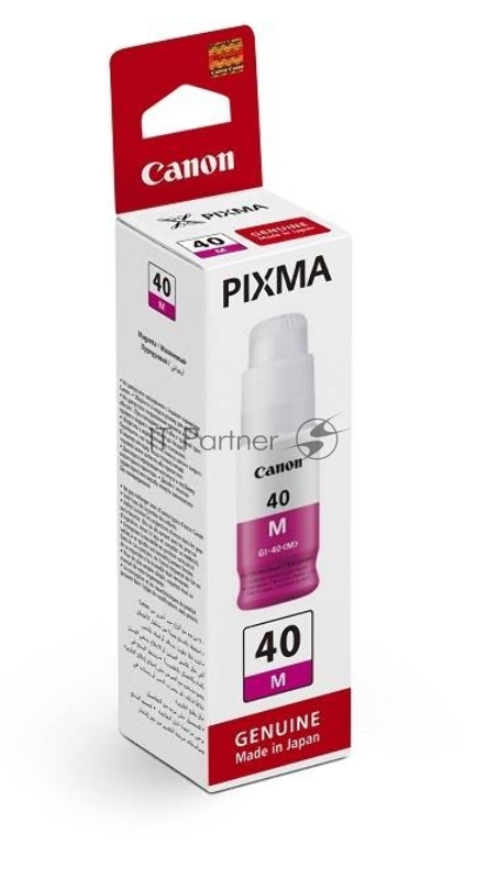 Контейнер с чернилами Canon GI-40 M пурпурный (7700 стр.) для СНПЧ Pixma G5040/G6040