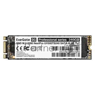 Накопитель SSD ExeGate NextPro UV500TS240, 240Gb, M.2 2280, SATA III, R/W 561/500