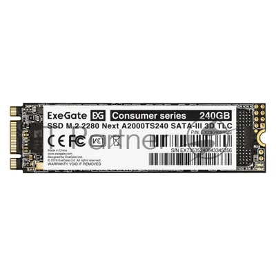 Накопитель SSD ExeGate Next A2000TS240, 240Gb, SATA III, M.2 2280, R/W 558/490
