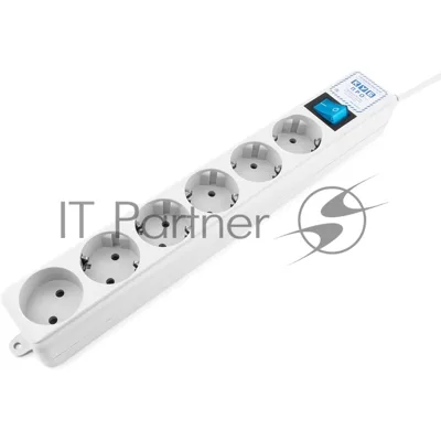 Фильтр-удлинитель Power Cube PRO, 1,9 м, LC контур, 16А/3,5кВт Surge protector Power Cube Pro 1,9 m, LC circuit, 6 outlets (белый) 16A/3,5kVt