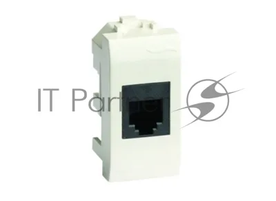 Розетка компьютерная DKC Brava 76458B RJ45 кат.6, 8P8C, белая, 1 мод