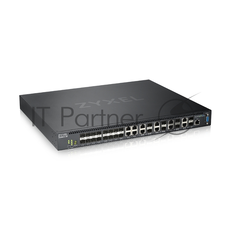 Коммутатор Zyxel XS3800-28 L2+ switch, 4xRJ-45: 1/2.5/5/10G, 8xCombo (SFP: 1/10G, RJ-45: 1/2.5/5/10G), 16xSFP +