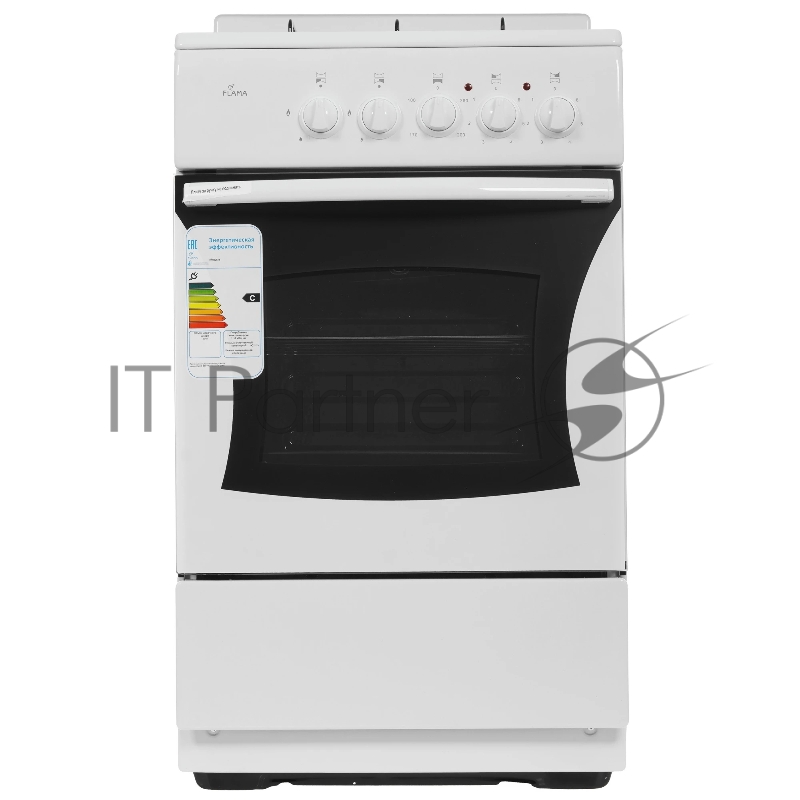 Плита комбинированная Flama RK 2201 W белый, конфорок 2 газовых и 2 электрических, духовка 50 л, 50 см x 85 см x 54 см