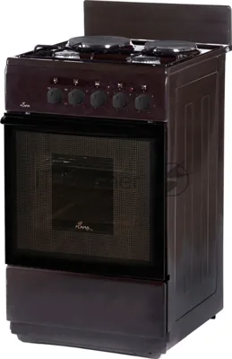 Плита комбинированная Flama RK 2201 B коричневый, конфорок 4 шт, духовка 50 л, 50 см x 85 см x 60 см