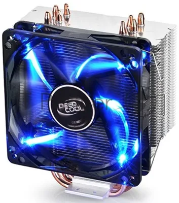 Кулер для процессора DEEPCOOL GAMMAXX 400 BLUE BASIC серебристый, 120 мм, алюминий/медь, 1500 об/мин, 30 дБ, 4 pin, 130 Вт, 154.5 мм