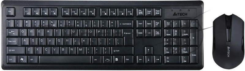 Комплект клавиатура+мышь A4Tech 4200N беспроводной, USB, 1000 DPI, чёрный