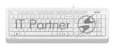 Клавиатура проводная A4Tech Fstyler FK10, USB, белый/серый