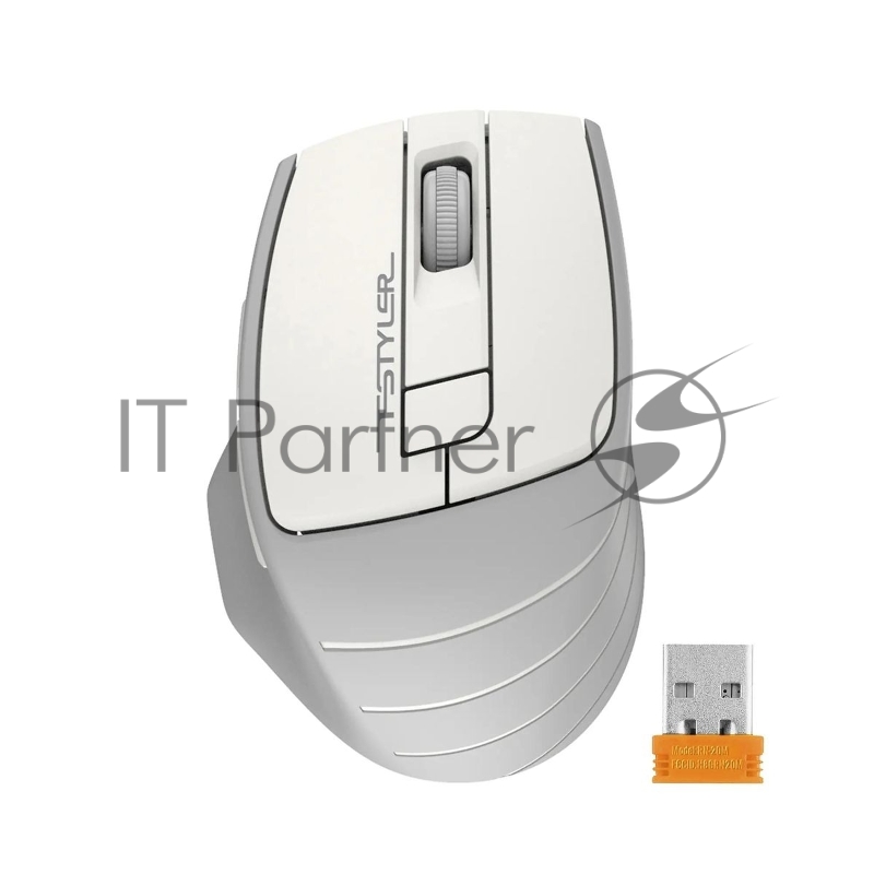 Мышь беспроводная A4Tech Fstyler FG30 белый/серый, 2000 dpi, радиоканал, USB, кнопки - 5