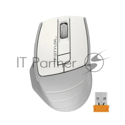 Мышь беспроводная A4Tech Fstyler FG30 белый/серый, 2000 dpi, радиоканал, USB, кнопки - 5