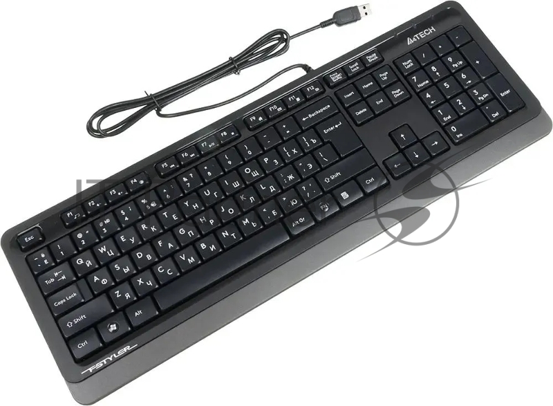 Клавиатура проводная A4Tech Fstyler FK10, USB, черный/серый