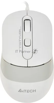 Мышь проводная A4Tech Fstyler FM10 белый/серый, 1600 dpi, USB, кнопки - 4
