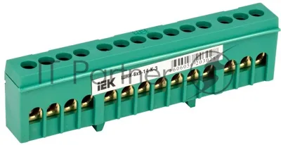 Шина PE "земля" Iek YNN10-69-14KD-K06 в корп изол на DIN-рейку ШНИ-6х9-14-К-З ИЭК