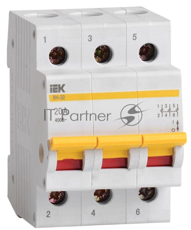 Выключатель нагрузки (мини-рубильник) IEK MNV10-3-020 ВН-32 3Р 20А