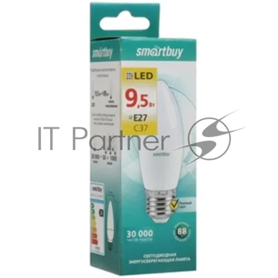 Лампа светодиодная Smartbuy SBL-C37-9_5-40K-E27 (LED) Лампа свеча C37-9,5W/4000/Е27