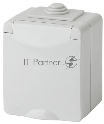 Розетка ЭРА 11-2601-03 2P+E IP65, 16A-250В, ОУ, серый