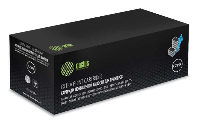 Картридж лазерный Cactus CS-C725X-MPS черный (3000 стр.) для Canon LBP 6000/6020/6030B i-Sensys