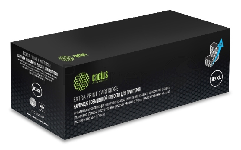 Картридж лазерный Cactus CS-CF283XL-MPS черный (3000 стр.) для HP LJ Pro M225dn/M201/M202