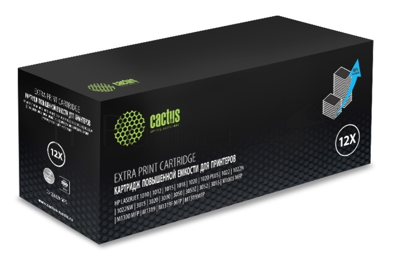 Картридж лазерный Cactus CS-Q2612X-MPS черный (3000 стр.) для HP LJ 1010/1012/1015/1018/1020