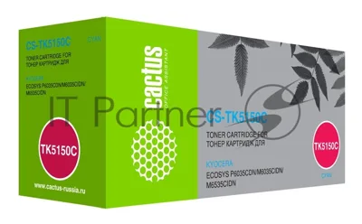 Картридж лазерный Cactus CS-TK5150C голубой (10000 стр.) для Kyocera Ecosys M6035cidn/P6035cdn