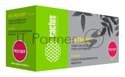 Картридж лазерный Cactus CS-TK5150Y желтый (10000 стр.) для Kyocera Ecosys M6035cidn/P6035cdn