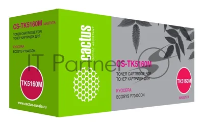 Картридж лазерный Cactus CS-TK5160M пурпурный (12000стр.) для Kyocera Ecosys P7040cdn