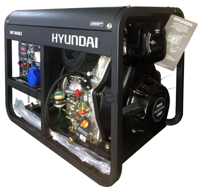 Электрогенератор дизельный Hyundai DHY 8500LE, 7.2 кВт, 79 дБ, 116 кг
