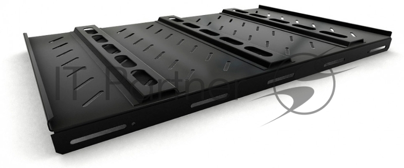 Полка стационарная усиленная Hyperline TSH3H-850-RAL9004 глубина 850 мм, с боковым креплением, нагрузка до 100 кг, для шкафов серии TTB, TTBR, 485х850мм (ШхГ), цвет черный (RAL 9004)
