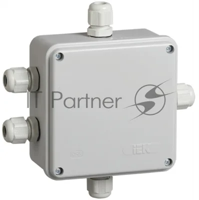 Коробка КМ41330 распаячная Iek UKO10-100-100-050-K51-55 для о/п 100х100х50 мм IP55 (RAL7035, гермовводы PG9 5 шт)