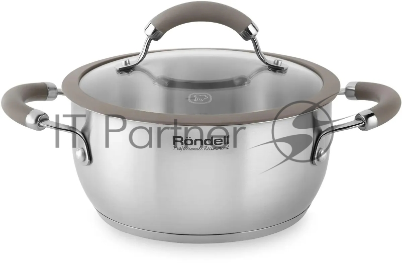 Кастрюля Rondell RDS-755 Balance 5 л 24 см, нержавеющая сталь 18/10, с крышкой