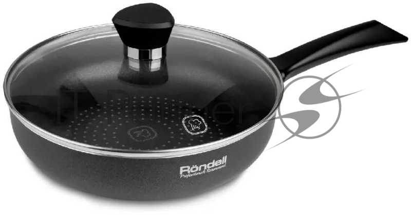 Сковорода Rondell Arabesco RDA-578, 26 см, с крышкой, серый