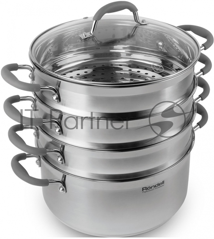Пароварка Rondell RDS-1103 26 см. 3 перфорированных уровня (5,5 л - нижний ярус)