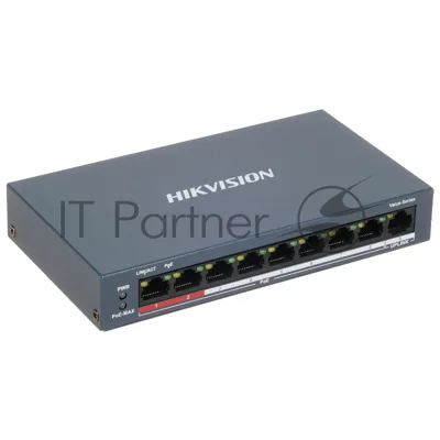 Коммутатор Hikvision DS-3E0109P-E/M(B), 8×100 Мбит/с PoE+ + 1×100 Мбит/с, неуправляемый