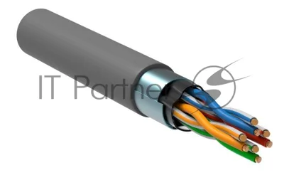 Кабель связи витая пара F/UTP экранир. (24AWG) кат.5е 4х2х0.52 ож PVC (305м) сер. (м) ITK LC1-C5E04-311