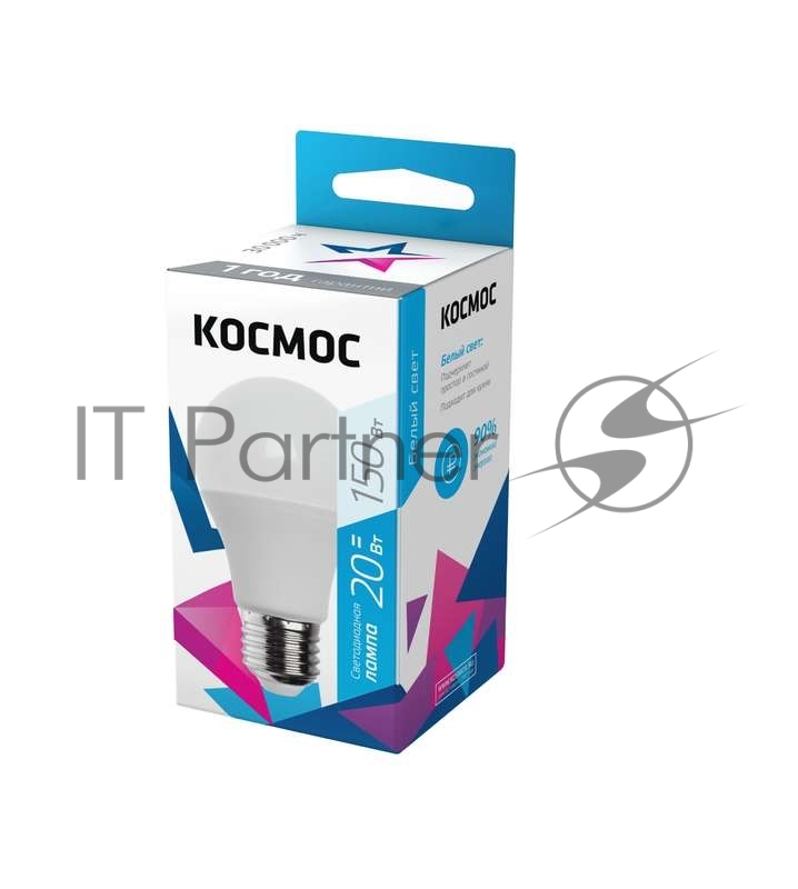 Лампа светодиодная Космос LED BASIC A65/A60 20Вт 220В E27 4500К