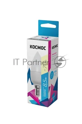 Лампа светодиодная Космос LED BASIC CN 8.5Вт 220В E14 3000К