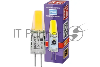 Лампа светодиодная JazzWay PLED-G4 COB 3Вт капсульная 5500К холодный белый G4 240лм 220В