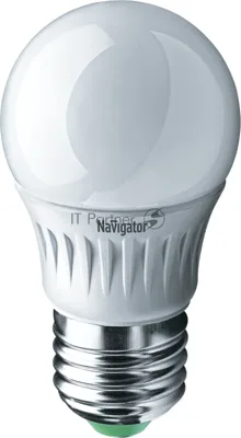 Лампа светодиодная Navigator NLL-P-G45-5-230-2.7K-E27 5Вт шар 2700К теплый белый E27 330лм 220-240В