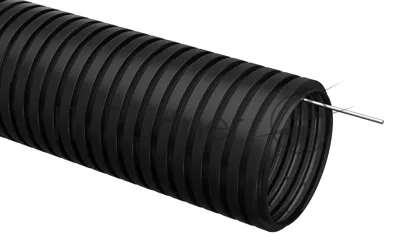 Труба гофрированная ПНД d16 мм с зондом черный (уп. 100 м) IEK CTG20-16-K02-100-1