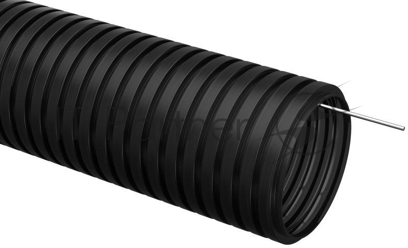 Труба гофрированная ПНД d50 мм с зондом черный (уп. 15 м) IEK CTG20-50-K02-015-1