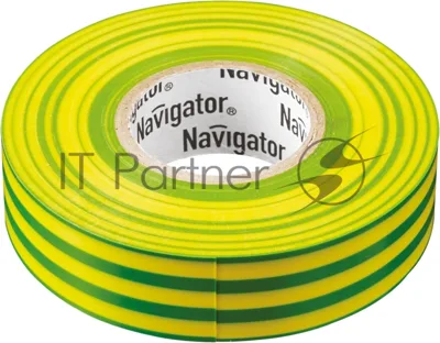 Изолента ПВХ Navigator 15 мм (рул.20м) жел/зел. NIT-B15-20/YG
