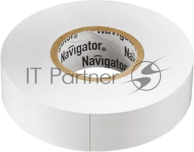 Изолента ПВХ Navigator 19 мм (рул.20м) бел. NIT-A19-20/WH