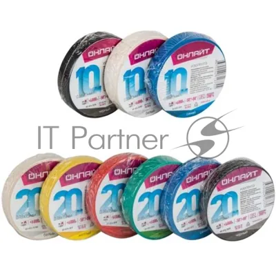 Изолента ПВХ 15 мм (рул. 20м) OIT-B15-20/BL черный ОНЛАЙТ 71677