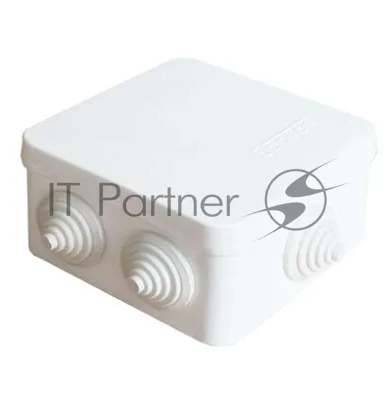 Коробка распределительная ОП 84х84х45 7 выходов 3 гермоввода IP54 крышка защелкивающаяся бел. Epplast 120071
