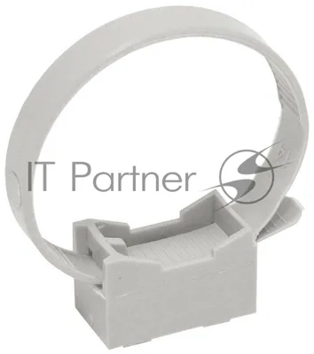 Держатель хомутный для труб со стяжкой CFF1 d16-32 сер. IEK CTA10MP-CFF132-K41-100
