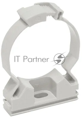 Держатель хомутный для труб CFC25 d25 сер. IEK CTA10MP-CFC25-K41-100